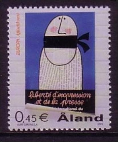 ALAND MI-NR. 223 POSTFRISCH(MINT) EUROPA 2003 PLAKATKUNST