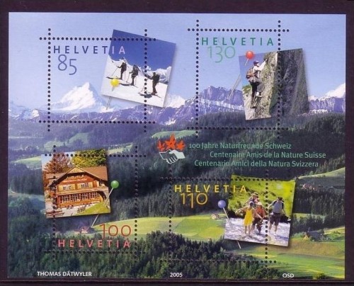SCHWEIZ BLOCK 39 POSTFRISCH(MINT) 100 JAHRE NATURFREUNDE SCHWEIZ 2005