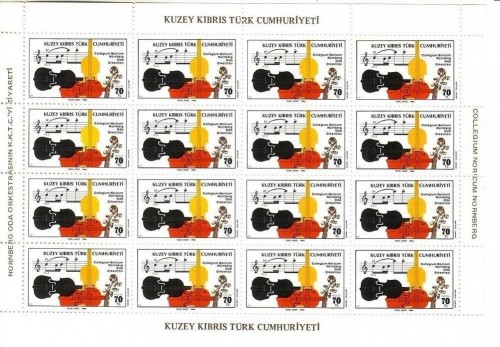 TÜRKISCH ZYPERN MI-NR 155 POSTFRISCH(MINT) KLEINBOGEN VIOLINEN 1984