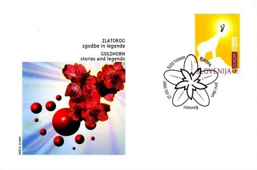 SLOWENIEN MI-NR. 186 FDC EUROPA 1997 SAGEN UND LEGENDEN GOLDHORN