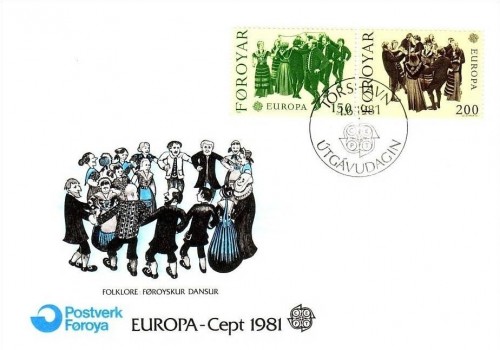 FAEROER MI-NR. 63-64 FDC EUROPA 1981 FOLKLORE