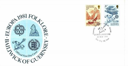 GUERNSEY MI-NR. 223-224 FDC EUROPA 1981 FOLKLORE