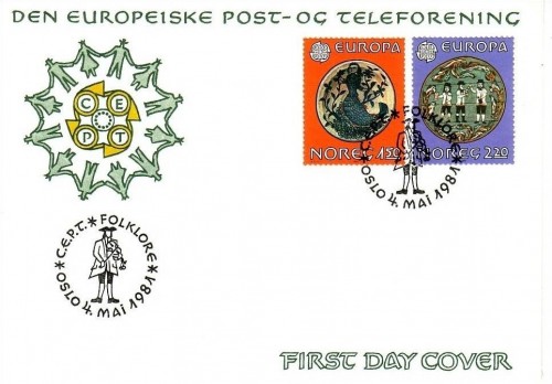 NORWEGEN MI-NR. 836-837 FDC EUROPA 1981 FOLKLORE