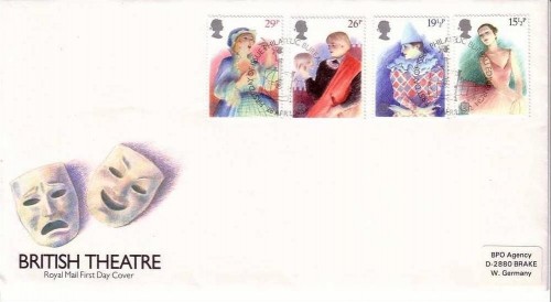 GROSSBRITANNIEN MI-NR. 914-917 FDC EUROPA 1982 HISTORISCHE EREIGNISSE THEATER OPER