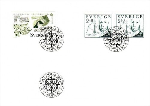 SCHWEDEN MI-NR. 1187-1188 FDC EUROPA 1982 HISTORISCHE EREIGNISSE CELSIUS ASTRONOM