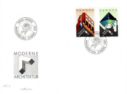 LIECHTENSTEIN MI-NR. 916-917 FDC EUROPA 1987 ARCHITEKTUR