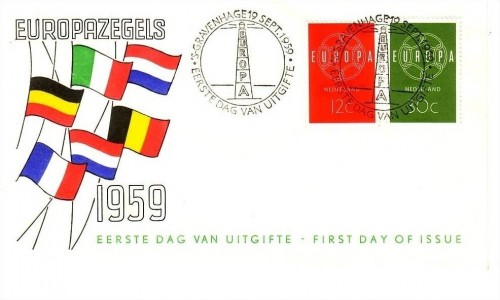 NIEDERLANDE MI-NR. 735-736 FDC CEPT 1959