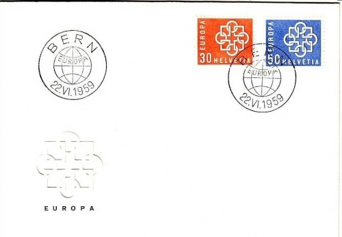 SCHWEIZ MI-NR. 679-680 FDC CEPT 1959