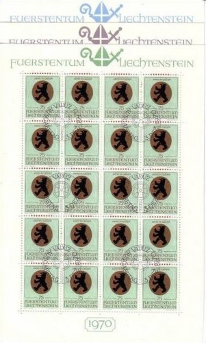 LIECHTENSTEIN MI-NR. 533-535 GESTEMPELT(USED) KLEINBOGENSATZ WAPPEN