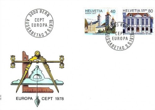 SCHWEIZ MI-NR. 1128-1129 FDC EUROPA 1978 BAUDENKMÄLER
