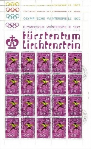 LIECHTENSTEIN MI-NR. 551-554 GESTEMPELT(USED) KLEINBOGENSATZ OLYMPIADE SAPPORO