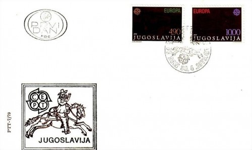 JUGOSLAWIEN MI-NR. 1787-1788 FDC EUROPA 1979 POST- UND FERNMELDEWESEN
