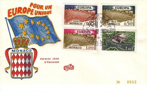 MONACO MI-NR. 695-698 FDC CEPT 1962 BAUM