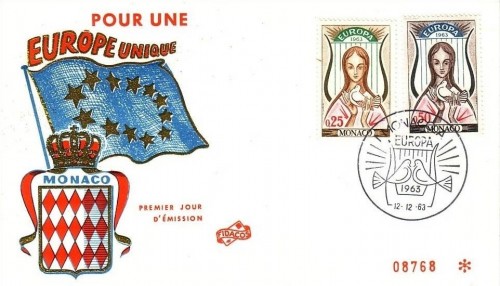 MONACO MI-NR. 742-743 FDC CEPT 1963