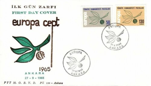 TÜRKEI MI-NR. 1961-1962 FDC CEPT 1965 ZWEIG