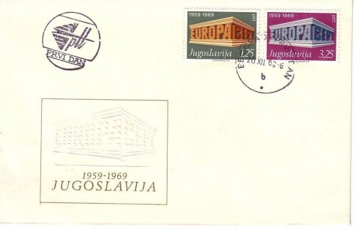 JUGOSLAWIEN MI-NR. 1361-1362 FDC CEPT 1969