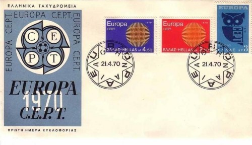 GRIECHENLAND MI-NR. 1040-1042 FDC CEPT 1970