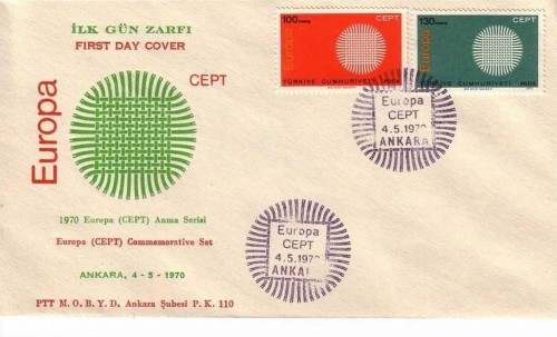TÜRKEI MI-NR. 2179-2180 FDC CEPT 1970
