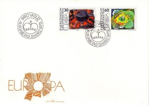 LIECHTENSTEIN MI-NR. 623-624 FDC CEPT 1975 GEMÄLDE