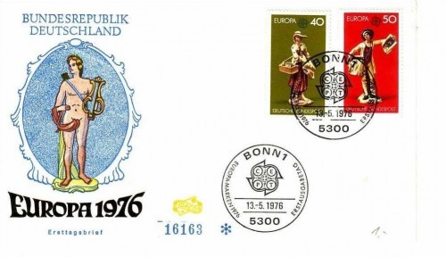 DEUTSCHLAND MI-NR. 890-891 FDC(FIDACOS) CEPT 1976 KUNSTHANDWERK
