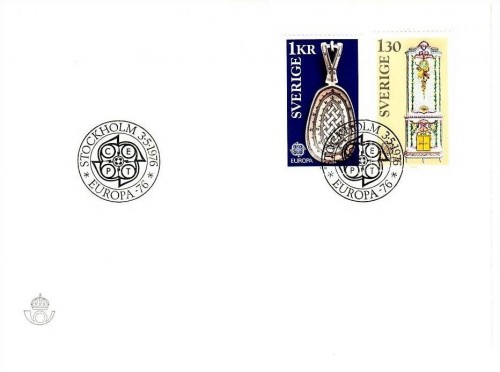 SCHWEDEN MI-NR. 943-944 FDC CEPT 1976 KUNSTHANDWERK