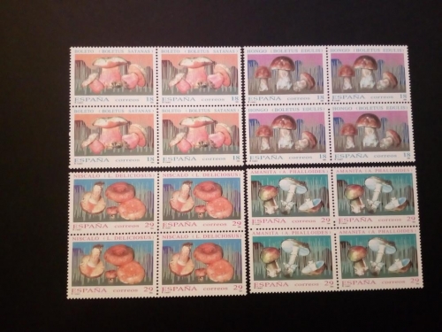 SPANIEN MI-NR. 3140-3143 POSTFRISCH(MINT) 4er BLOCK PILZE (II) 1994 STEINPILZ KNOLLENBLÄTTERPILZ
