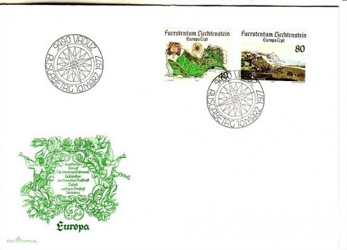 LIECHTENSTEIN MI-NR. 667-668 FDC CEPT 1977 LANDSCHAFTEN