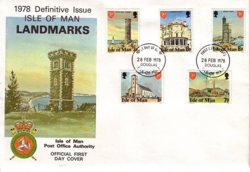 ISLE OF MAN MI-NR. 105-117 FDC BAUWERKE und LANDESTYPISCHE MOTIVE
