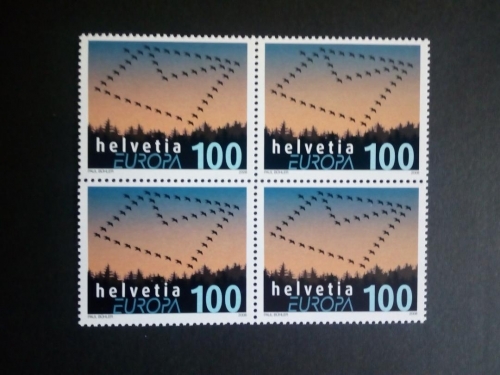 SCHWEIZ MI-NR. 2065 POSTFRISCH(MINT) 4er BLOCK EUROPA CEPT 2008 BRIEFE SCHREIBEN