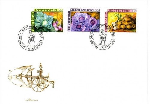 LIECHTENSTEIN MI-NR. 904-906 FDC ACKERFRÜCHTE 1986