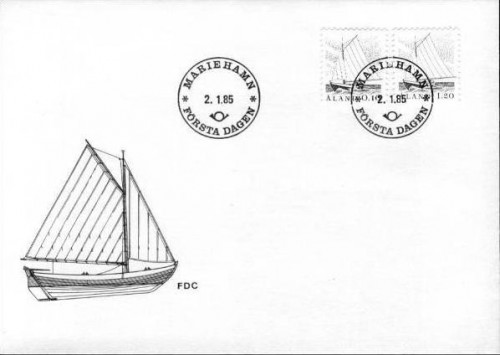 ALAND MI-NR. 8-10 y FDC SCHIFFE 1985 FISCHERBOOT