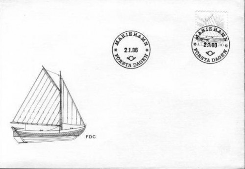 ALAND MI-NR. 14 FDC SCHIFFE 1986 FISCHERBOOT