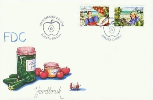 ALAND MI-NR. 134-135 FDC LANDWIRTSCHAFT