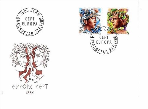 SCHWEIZ MI-NR. 1315-1316 FDC EUROPA 1986 UMWELTSCHUTZ