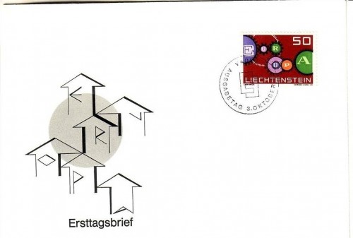 LIECHTENSTEIN MI-NR. 414 FDC CEPT 1961 GETRIEBEMUSTER