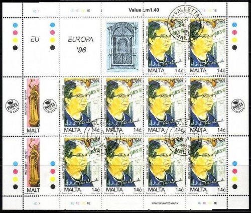 MALTA MI-NR. 983-984 GESTEMPELT(USED) KLEINOGENSATZ CEPT 1996 BERÜHMTE FRAUEN