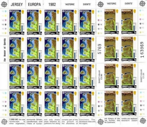 JERSEY MI-NR. 278-281 POSTFRISCH(MINT) KLEINBOGENSATZ EUROPA 1982 HISTORISCHE EREIGNISSE