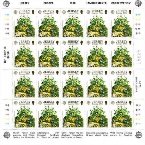 JERSEY MI-NR. 378-380 POSTFRISCH(MINT) KLEINBOGENSATZ EUROPA 1986 NATUR- und UMWELTSCHUTZ