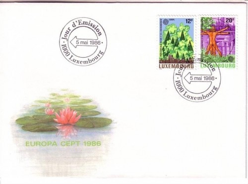LUXEMBOURG MI-NR. 1151-1152 FDC CEPT 1986 NATUR- UND UMWELTSCHUTZ