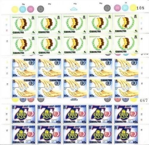 GIBRALTAR MI-NR. 497-499 POSTFRISCH(MINT) BOGENTEIL PFADFINDERINNEN