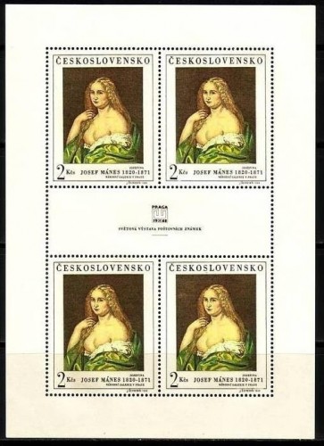 TSCHECHOSLOWAKEI MI-NR. 1802 KLB POSTFRISCH(MINT) KUNSTWERKE JOSEF MANES