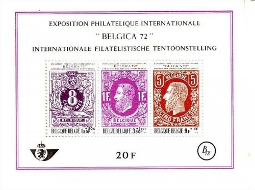 BELGIEN BLOCK 42 POSTFRISCH(MINT) BELGICA ´72 BRIEFMARKE AUF BRIEFMARKE