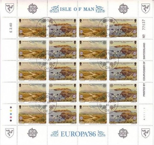 INSEL MAN MI-NR. 307-310 GESTEMPELT(USED) KLEINBOGENSATZ EUROPA 1986 NATUR- und UMWELTSCHUTZ HERMELIN