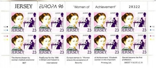 JERSEY MI-NR. 735-736 POSTFRISCH(MINT) KLB EUROPA 1996 BERÜHMTE FRAUEN