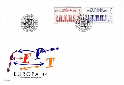 SCHWEDEN MI-NR. 1270-1271 FDC EUROPA 1984 BRUECKEN