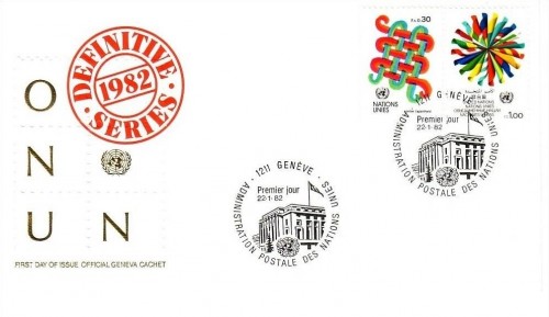 UNO GENF MI-NR. 103-104 FDC FREIMARKEN