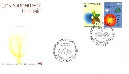 UNO GENF MI-NR. 105-106 FDC UMWELTSCHUTZ