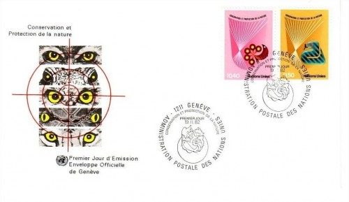 UNO GENF MI-NR. 109-110 FDC SCHUTZ DER UMWELT
