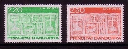ANDORRA FRANZÖSISCH MI-NR. 431-432 POSTFRISCH(MINT) FREIMARKEN WAPPEN