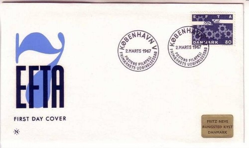 DÄNEMARK MI-NR. 450 x FDC EFTA 1967